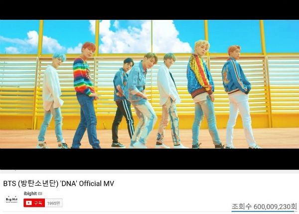 According to his agency Big Hit Entertainment on the 9th, the number of BTS Love Yourself Seung Heo (LOVE YOURSELF Her) title song DNA music video views released in September 2017 exceeded 600 million on YouTube at around 7:18 p.m.The agency said, BTS has the first music video in the Korean group to exceed 600 million views.The DNA music video visually expressed the lyrics that we were fatefully entangled from the beginning and one from DNA through virtual reality and scene transformation that seemed to cross space.Among the BTS music videos for the remaining billion views, four films, including Burning, Turn, Fake Love (FAKE LOVE), and Mike Drop (MIC Drop) remixes, have exceeded 400 million views, while three such films, including Blood Sweat Tears, Save Me (Save ME), and Idol (IDOL), have exceeded 300 million views Were in a state.In addition, three films including Nat Today (Not Today), Sang Man and Spring Day have surpassed 200 million views, while four films including Danger (Danger), I Need You (I NEED U), Hormon War and Daruman have surpassed 100 million views and are continuing to be popular.BTS will hold a Love Your Self Japanese Dome tour at Nagoya Dome in Japan from December 12 to 13.