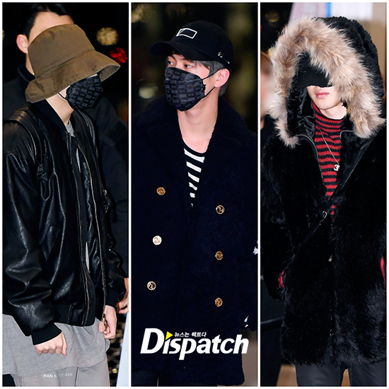 The group BTS departed for Nagoya, Japan, via Incheon International Airport on the afternoon of the 11th to digest the World Tour schedule.BTS Jeongguk, Jin and Jimin made a chic airport fashion by matching masks and hats on the day.a fully armed departureLook at the eyes, handsome.I can see it, even if I go.