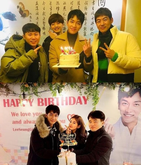 Actor and singer Lee Seung-gi had a happy birthday.On the 14th, Lee Seung-gi wrote on his instagram, True Happy Birth day!! Thank you for joining me # All The Butlers # Vagabond # Space Strong Lee Seung-gi Step and posted several photos.The photo shows Lee Seung-gis birthday celebration SBS All The Butlers team, SBS Vagabond director Yoo In-sik and actor Suzie.Also, in commemoration of his birthday with his staff, he wears party glasses and makes a playful look.Meanwhile, Lee Seung-gi is about to broadcast the first Vagabond in May.Vagabond is a drama depicting the process of a man involved in a civil airliner crash that uncovers a huge national corruption found in a concealed truth. He cooperates with Suzie, Shin Sung Rok, Jung Man Sik and Baek Yoon Sik.