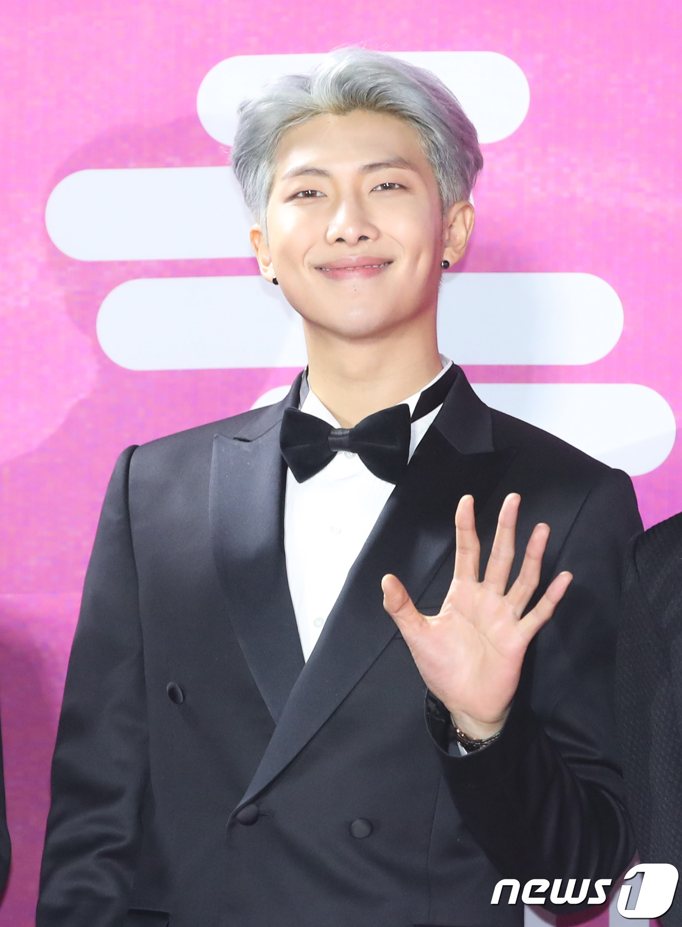 Seoul: = BTS RM poses at the 28th High1 Seoul Song Awards red carpet event held at Gocheok Sky Dome in Guro-gu, Seoul on the 15th. 2019.1.15