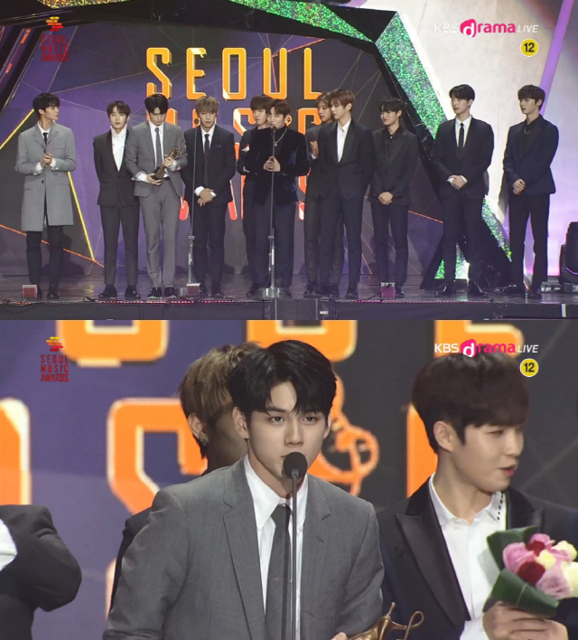 The 28th High1 Seoul Song Awards were held at Gocheok Sky Dome in Guro-gu, Seoul on the afternoon of the 15th. The awards were hosted by Shin Dong-yeop, Kim Hee-chul and Kim So-hyun.Wanna One, who finished the 512-day journey after ending official activities on December 31 last year, won the Awards award on the day.I am so honored to have Wanna One win the award, said Yoon Ji-sung, leader of the team. I think it was because of Wannable who loved me so much last year.I am doing Thank You every moment, he said.Ong Seong-wu said, The end and the beginning station are the same, and I love Wannable Thanks You for our beginning station.Meanwhile, BTS, Twice, Icon, Wanna One, Mamamu, Monster X, girlfriend, New East W, Seventeen, NCT127, Red Velvet, Momoland, Stray Kids, and Izone attended the 28th High1 Seoul Song Awards.