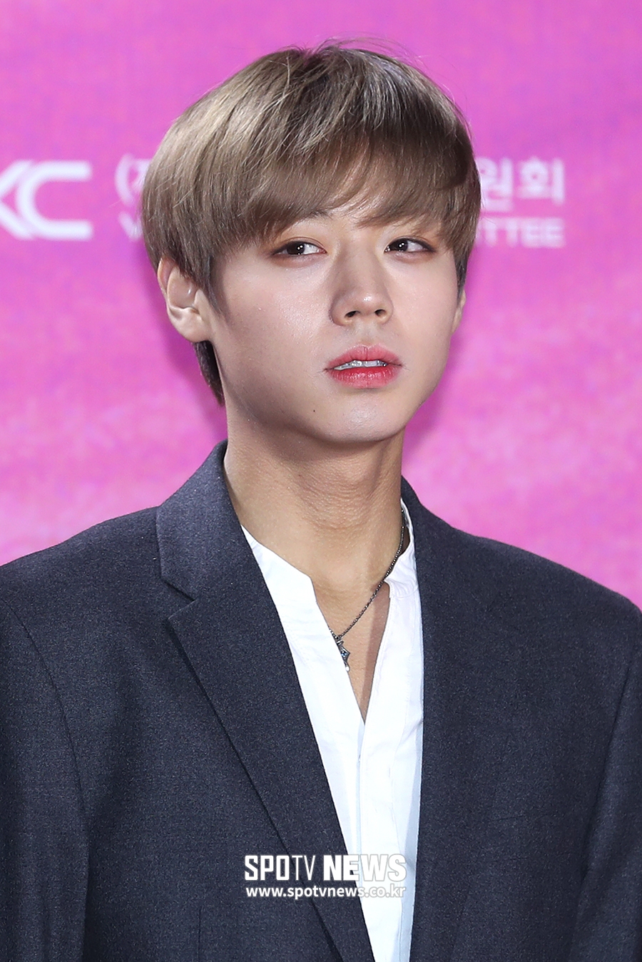 The 28th High1 Seoul Song Festival Red Carpet Event was held at Gocheok Sky Dome in Guro-gu, Seoul on the afternoon of the 15th. Wanna One Park Jihoon poses.