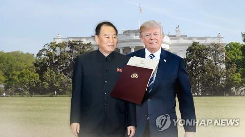 "김영철 '김정은 친서' 지참…트럼프 면담"[연합뉴스TV제공]