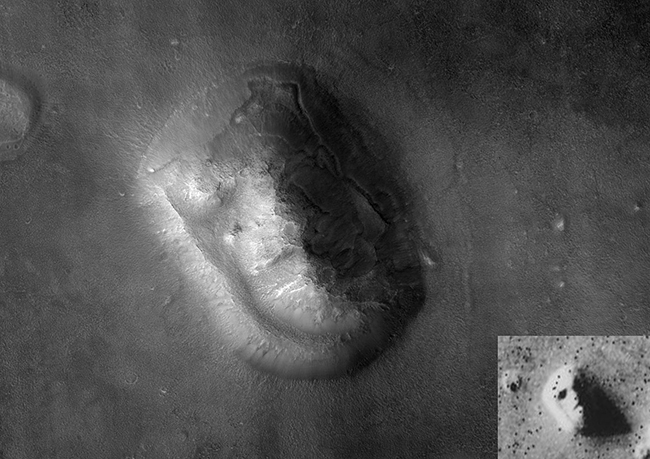 파레이돌리아 현상의 가장 유명한 예 중 하나인 `화성의 얼굴` /사진=NASA/Wiki 제공