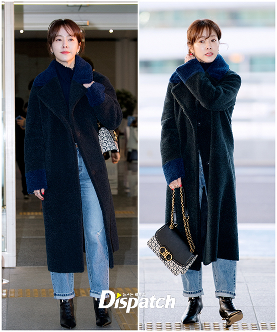 Actor Han Ji-min left for New York City via Incheon International Airport on the afternoon of the 31st to attend the Asian Film Festival in New York City.Han Ji-min made an elegant airport fashion by matching his jeans with a long coat.The blue is flying.The strong winds are too much.perfect beauty