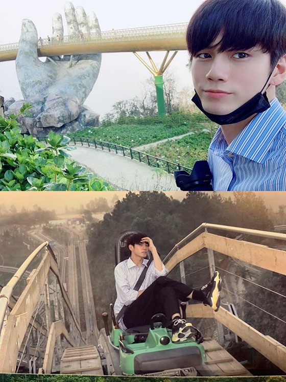 Ong Seong-wu released a photo of his trip to Danang, Vietnam on his instagram on the 5th.In particular, Ong Seong-wu showed his abs in a photo taken at the swimming pool, revealing a solid body silhouette in a lashguard.On the other hand, Ong-woo begins acting through JTBC New Moonhwa Drama 18 Moments.