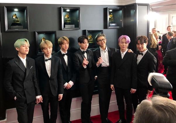 The group BTS attended the Grammy Awards Red Carpet.BTS will attend the 61st Grammy Awards at the Staples Center in Los Angeles on the 11th (Korea time), which is expected to be the first Korean singer to make a move.In the meantime, the Red Carpet scene of BTS is being revealed before the Grammy Awards ceremony.The official Staples Center SNS featured a photo of BTS and its fandom name (ARMY) tagged with the article The Boys of Are Here.Seven members of BTS in the photo are dressed in suits and greeting locals, raising expectations of what kind of cool BTS will look like at the main ceremony.In addition, during a Red Carpet interview, BTS once again made a strong impression on global music fans, saying, I wanted to come here. I dreamed. I am looking forward to everyone.Meanwhile, the 61st Grammy Awards, starring BTS, will be broadcast live on Mnet from 9:50 am on the day.
