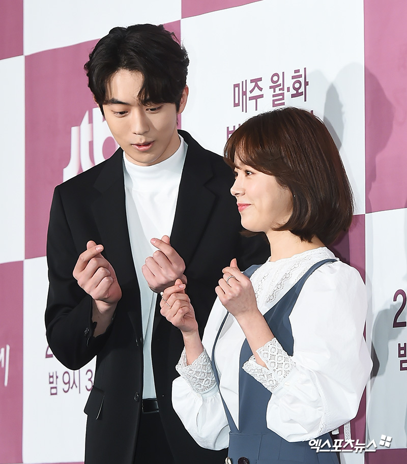 Actors Nam Joo-hyuk and Han Ji-min attended the JTBC New Moon drama Snowy Blind production presentation held at Conrad Hotel in Yeouido-dong, Seoul on the afternoon of the 11th.