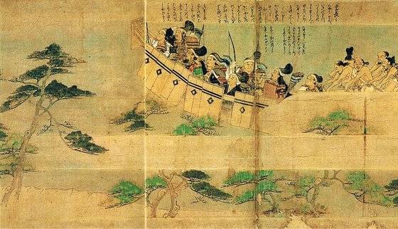 몽골-고려 연합군에 맞서 싸운 일본 측 활약상을 담은 '몽고습래회사(蒙古襲來繪詞)'의 한 장면