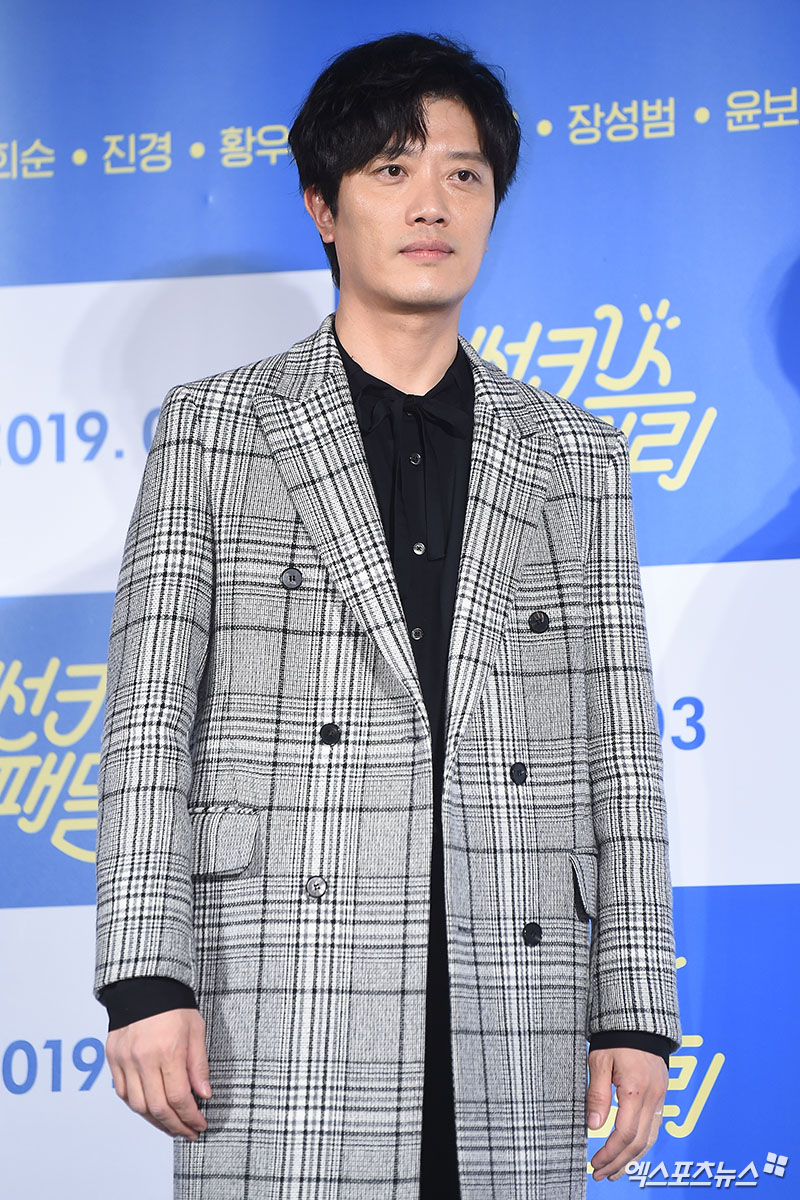 Actor Hee-soon Park, who attended the production report of the movie Sunkiss Family held at Megabox Dongdaemun branch in Jung-gu, Seoul on the morning of the 18th, poses.
