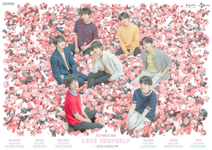 BTS will host the former World AT&T Stadium tour, starting with United States of America Los Angeles in May.BTS released a poster for the LOVE YOURSELF SPEAK YOURSELF tour through its official fan cafe and SNS channel at 0:00 on the 20th, and announced the news of the performance of North and South America, Europe and Japan.This tour is an extension of the LOVE YOURSELF tour, which continues in August last year, starting with the Seoul Jamsil-dong main stadium.According to the public schedule, BTS confirmed 10 performances in eight regions, including United States of America Los Angeles, Chicago and Princeton, and Brazil Sao Paulo, London, France Paris, Japan Osaka University and Shizuoka.BTS is the United States of America Los Angeles Rose Bowl AT&T Stadium on May 4, Chicago Soldier Field on May 11, Princeton MetLife AT& T Stadium on May 18, and Brazil on May 25 So Paulo Allianz Parque, London Bly AT& T Stadium, England, June 1, France Paris Stade de France, July 6–7, Japan Osaka University Yanma AT& T Stadium Nagai Mar Stadium Nagai), will hold concerts at Shizuoka AT&T Stadium Ecopa from July 13-14.In particular, BTS will perform all the performances on this tour at AT & T Stadium.After the United States of America AT & T Stadium performance at United States of America City Field for the first time as a Korean singer last October, BTS set a new record as a group capable of AT & T Stadium tour in all Worlds through LOVE YOURSELF SPEAK YOURSELF tour.BTS is performing 42 performances in 20 regions including United States of America, Canada, UK, Netherlands, Germany, France, Japan, Taiwan, Singapore, Hong Kong and Thailand, starting with the LOVE YOURSELF tour held at Seoul Jamsil-dong Main Stadium last August.