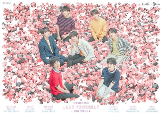 Group BTS will host the former World AT & T Stadium tour, starting with United States of America Los Angeles in May.BTS released a poster for the LOVE YOURSELF SPEAK YOURSELF tour through its official fan cafe and SNS channel at 0:00 on the 20th, and announced the news of the performance of North and South America, Europe and Japan.This tour is an extension of the LOVE YOURSELF tour, which continues in August last year, starting with the Seoul Jamsil-dong main stadium.According to the public schedule, BTS confirmed 10 performances in eight regions, including United States of America Los Angeles, Chicago and Princeton, and Brazil Sao Paulo, London, France Paris, Japan Osaka University and Shizuoka.BTS is the United States of America Los Angeles Rose Bowl AT&T Stadium on May 4, Chicago Soldier Field on May 11, Princeton MetLife AT& T Stadium on May 18, and Brazil on May 25 So Paulo Allianz Parque, London Bly AT& T Stadium, England, June 1, France Paris Stade de France, July 6–7, Japan Osaka University Yanma AT& T Stadium Nagai Mar Stadium Nagai), will hold concerts at Shizuoka AT&T Stadium Ecopa from July 13-14.In particular, BTS will perform all the performances on this tour at AT & T Stadium.After the United States of America AT & T Stadium performance at United States of America City Field for the first time as a Korean singer last October, BTS set a new record as a group capable of AT & T Stadium tour in all Worlds through LOVE YOURSELF SPEAK YOURSELF tour.BTS is performing 42 performances in 20 regions including United States of America, Canada, UK, Netherlands, Germany, France, Japan, Taiwan, Singapore, Hong Kong and Thailand, starting with the LOVE YOURSELF tour held at Seoul Jamsil-dong Main Stadium last August.Photo: Big Hit Entertainment