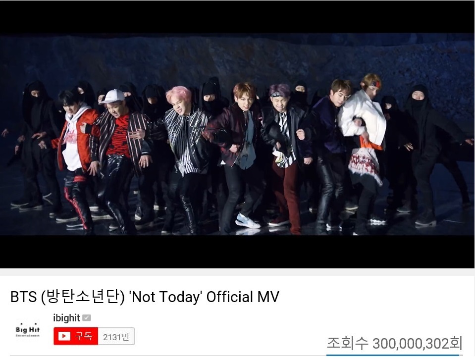 According to his agency Big Hit Entertainment on the 24th, BTS music video Nat Today on Wings Abortion: You Never Walk ALONE exceeded 300 million YouTube views around 9:44 p.m. on the 23rd.As a result, BTS recorded the music video record of exceeding 300 million views for the ninth time in its history, including DNA, Fire, FAKE LOVE, MIC Drop Remix, Blood Sweat Tears, Save ME and IDOL, followed by Nat Today.BTS Nat Today is a song that connects the lineage of intense and energetic sound unique to BTS such as burning and courage.The music video features not only theft and powerful choreography of BTS members, but also the energy that matches the intense sound by introducing the performance with dozens of dancers.Meanwhile, BTS has recorded 500 million views of DNA, Burning Up music video including DNA, which is the first Korean group to exceed 600 million views, FAKE LOVE, MIC Drop Remix, blood sweat tears music video 400 million views, Save ME, IDOL, Nat Today music video 300 million views, Spring Day The music video has exceeded 200 million views, Danger, I NEED U, Hormon War, One Day, We are fulletproof PT.2 music video exceeded 100 million views.