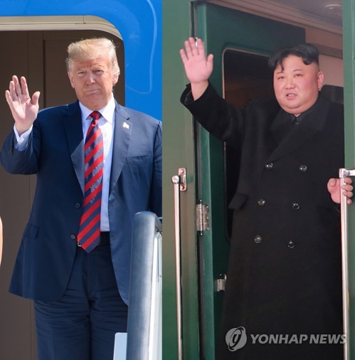 트럼프, 26일 밤 하노이 도착…이르면 27일 김정은과 회동 (서울=연합뉴스) 오는 27~28일 베트남에서 열리는 2차 북미정상회담 참석을 위해 도널드 트럼프 미국 대통령이 25일 미 동부시간 기준 낮 12시30분 워싱턴DC 인근 메릴랜드주 앤드루스 공군기지에서 하노이로 출발한다고 백악관이 밝혔다. 이에 앞서 김정은 국무위원장은 지난 24일 전용열차로 평양을 출발했다. 두 정상은 26일 베트남에 도착해 이르면 27일 회동할 것으로 보인다.      2019.2.25 kimb01@yna.co.kr