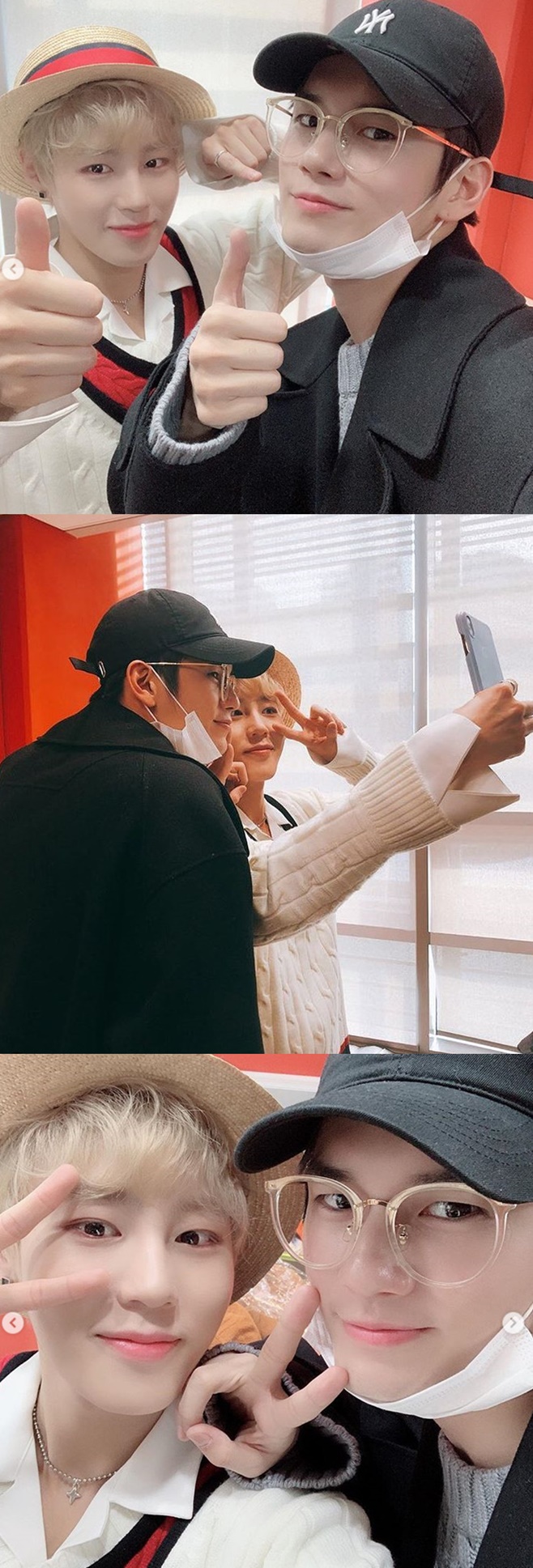 Ha Sung-woon and Ong Sung-woo showed off their still-wanna-one friendship.On the 2nd, Ha Sung-woon posted a picture taken with Ong Sung-woo on his personal SNS.The photo shows Ha Sung-woo wearing a straw hat with blonde hair and Ong Sung-woo wearing glasses and masks, and the two are posing with a V-shaped or thumbs up.Ha added, The Best of Ong. Show! Music Core. Thank you, the best. Ha Sung-woon recently released his song Bird (BIRD) and started his solo career in earnest.Ong Sung-woo seems to have found the scene of Show! Music Core to support Ha Sung-woons solo activities. Ong Sung-woo is MBC music program Show!He has been a music core MC.