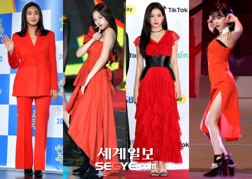 Female stars such as Jenny Kim (real name Kim), JiSoo (Kim JiSoo), Sujin (Seo Soo-jin) of (girl) children, and Bora (Yoon Bora) from Sistar, who are from the girl group BLACKPINK, caught the attention with their intense RED look.First, Jenny Kim set up a colorful solo stage in a red dress at the 8th Gaon Chart Music Awards held at Jamsil Indoor Gymnasium in Jamsil-dong, Songpa-gu, Seoul on January 23rd.At the time, he showed sexy by matching a dress with a short part of the skirt and a long unbalanced design and a high high boots that climbed up to his thighs.JiSoo, who eats a meal at Jenny Kim and BLACKPINK, showed a charming appearance in a red frill dress at the RED carpet event of 2018 SBS Song Daejeon last December.He has matured with intense RED color dresses, and he matches the bold design corset belt to emphasize the slim waist line and captivate his attention by creating a sexy lingerie look.In addition, Sujin of (girl) children wore a red dress at the showcase of their second mini album I Made held at Blue Square in Hannam-dong, Yongsan-gu, Seoul on the 26th of last month.Wearing a one-shoulder design RED dress, he attracted attention by digesting intense choreography that matches the costume.
