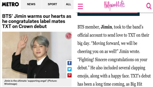 In the British famous daily newspaper Metro International, BTS Jimin reported extensively that it is a supporting angel that warms our hearts.Jimin, who has always been praised for his constant consideration, which is hard to be seen by the general public on the busiest schedules and busy schedules around the world, was not different this time.As he posted a cheering message celebrating through the official SNS account at the same time as the BTS agencys junior group debut, Jimin praised and praised the Supporting Angel in the UK Metro International, United States of America Billboard, Hollywood Life, Elite, North America Korea, It poured in unison.Jimin is a friend that everyone needs in life.Whenever BTS members announce a new track, they promote it as if it were my job. He once again emphasized his personality, leaving an impression that he watched Jimins consideration.Last month, North American media praised the support of the general friend, saying, Jimin once again proved to be an angel.