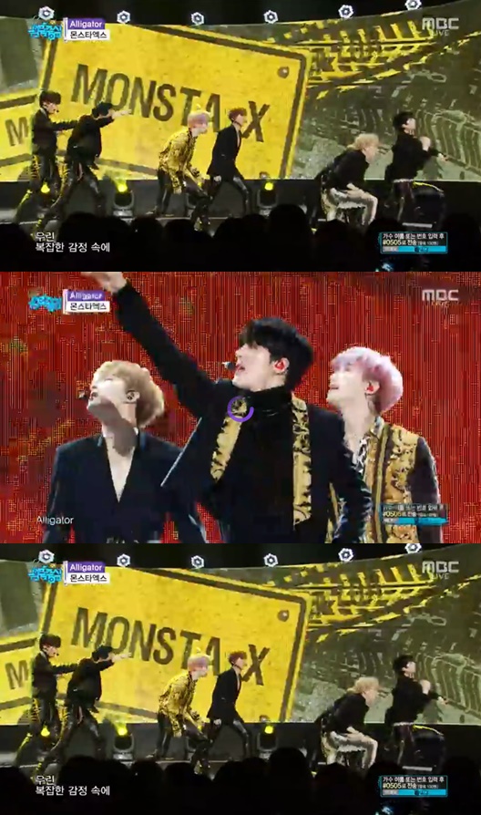 Group Monstar X shook the hearts of fans with more male and mature charm.Monstar is the MBC music program Show!In Music Core, he sang the title song Alligator of the second regular album WE ARE HERE.They showed their ability to grow up with their singing skills that were not shaken by dynamic choreography, especially with point choreography that expresses the appearance of crocodiles.Monstar, which is actively performing as an Alligator, is showing a brilliant move, including taking the top spot in music broadcasting.It is also attracting attention from famous foreign countries such as United States of America Billboard as well as UK Metro as well as the top in domestic and overseas music charts.United States of Americas famous broadcaster Ihatradio was named Artist of the Week.