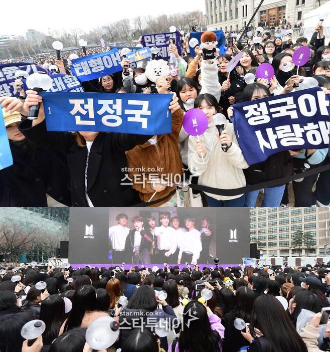 10,000 fans who loved the group BTS gathered at Seoul Square; although BTS did not appear directly, fans built another memory with BTS in the video.At 3 p.m. on the 10th, at Seoul Plaza in front of Seoul City Hall, BTS fan event, RUN ARMY in ACTION (Run Ami in Action) was held.Run Ami in Action is an offline event where BTS fan club ARMY watch BTS performances together on a large screen and gong yoo video messages as part of the project ARMYPEDIA, scheduled for the 24th of this month.On the day, 10,000 amies gathered in front of the large screen at Seoul Square, where only 10,000 fans who got tickets were allowed to enter the event.Hundreds of fans who did not get tickets due to the fast sell-out stood at the fence around the event venue and enjoyed Run Armin Action together.The heat was hot before the start.Fans who started gathering at Seoul Square from early morning showed their excitement ahead of Run Ami in Action, singing songs from BTS around the event hall or gathering together to take pictures.At three oclock, when BTS appeared on the big screen, the fans cheered. The members said, Welcome to Run Armin Action.There are a lot of interesting quizzes, he said. I explained how to participate in the Run Ami In Action event.The event is the way fans solve 15 quizzes by BTS.After the BTS-related video was given to the large screen, quizzes such as What is the hand of this scene, Who is the member who fell into the water in this scene, and What was Jin holding in his hand in the next scene of (Mubby) came out.Fans chose one of the two views by lifting white and purple debts on the front and back prepared by BTS agency Big Hit Entertainment.Whenever the right answer is released after the problem is over, fans cheering and fans who are sighing for regret are prepared.BTS presented the mission to call the title song RUN of Hwayang Yeonhwa pt.2 perfectly as the last quiz.Fans at the scene fully digested the Run cheering method in one voice, and made the affection of the Amis toward BTS realize.It was a BTS event without BTS, but the Amis had a good time together, all of them together.I think it is the true heart of the fans that Big Hit made. Asked if he was sorry that BTS did not come out, Mr. A said, I was not sorry because I already had a prior notice.If BTS had appeared at this event, it might have been a disordered and injured person. I was happy to see it on the screen. I could also hear the story of Mr. B (female, 20s), who said, I have hit all 15 quizzes today.Even though BTS doesnt come out, there are 10,000 people who like BTS, said B. I felt that BTS has a great influence.It was a very different experience that there was a place for fans to gather together even though there was no singer. The BTS did not appear directly at the event on the day.However, fans who like the same The Artist gathered in one place to see the video, solve the quiz, and go to the memories together. I was able to get a glimpse of the stickiness between BTS, Ami, Ami and Ami.Meanwhile, Amipedia is a compound word of ARMY, the official fan club name of BTS, and Wikipedia, an online encyclopedia, which means a digital record store of BTS made with fans.BTS will find 2080 QR codes distributed to Seoul, Los Angeles, New York, Paris, London, Tokyo and Hong Kong in seven cities around the world, and take pictures and quizzes.While the Amipedia event is scheduled to run until the 24th, BTS will hold ARMY UNITED in SEOUL (Amipedia in Seoul), the second offline event of Amipedia, at the Seoul Mapo-gu Cultural Stockpile Base on the 23rd.