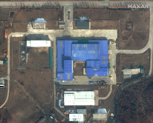 미국 민간상업위성사진업체 디지털글로브가 지난 10일(현지시간) 촬영한 평양 외곽 산음동 연구단지. EPA연합뉴스