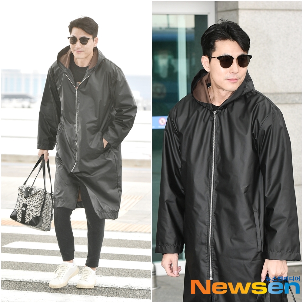 Actor Jung Woo-sung is leaving for Florence through Incheon International Airport in Unseo-dong, Jung-gu, Incheon, on March 19th.useful stock