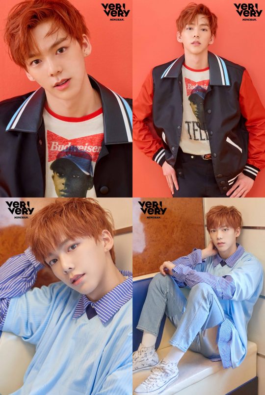 Group Verivery Min Chan has released a personal teaser image.Verivery Min Chan posted a personal teaser image of his second mini album VERI-ABLE on the official SNS today (10th).Min Chan in the photo boasts a sleek jaw line, a stiff nose, and excellent eyes, especially the orange hairstyle transformation, which is raising fans expectations.Also, striped shirts and natural poses doubled Min Chans charm.Verivery will return to her second mini album Veryable on the 24th.