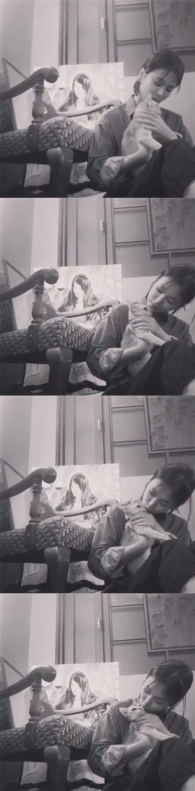 Song Hye-kyo posted a short video on his SNS on the 10th.Song Hye-kyo, who looked at the cat in the public image with his lovely eyes, kissed her affectionately and caught her eye.Song Hye-kyo is dressed in a face without a toilet, but still boasts beautiful beauty.Song Hye-kyo, who married Song Jung-ki, who developed into a lover in October 2017 with the drama Dawn of the Sun, recently met viewers through the drama Boyfriend.star jo hyun-joo SNS