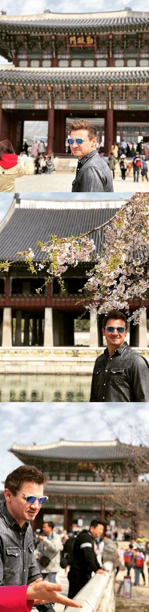 Jeremy Renner posted on his instagram on the 13th, Thank you to the fans of Korea who have been warmly welcomed.In addition, Jeremy Renner also released a photo of a meeting with Korean fans who welcomed him at the airport.Jeremy Renner also announced the situation on the Gyongbokgung tour.He posted a picture of the gymbokgung with a hashtag and a message saying Palace tour in Seoul for #avengersendgame #hawkeye #presstourcontinues #korea #seoul.Meanwhile, Jeremy Renner arrived at Incheon International Airport on the day of the Hollywood blockbuster The Avengers: Endgame promotion.Jeremy Lehner and Brie Larson also arrived early this morning, and Robert Downey Jr. will arrive at Gimpo International Airport this afternoon.They will schedule the official schedule in Korea until the 15th.