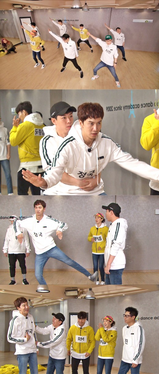 The members of Running Man turn into BTS.In the SBS entertainment program Running Man, which will be broadcast on the 14th, members will turn into BTS and show Top Model in IDOL choreography.On the day of Running Man, the members will Top Model BTS IDOL dance.Yoo Jae-Suk is Jimin, Ji Seok Jin is Jin, Kim Jong Kook is RM, Haha is B, Song Ji Hyo is Jay Hop, Lee Kwang-soo is Jungkook, Yang Se-chan is Sugar.The members of Running Man appear with the names of BTS members on their chests like rehearsals for idol music broadcasts.It points out that it is a public affair and Do you make sense of this role with a name tag that does not match the face, causing a tit-for-tat and a laugh.Among the members of Running Man, who have Top Model in the choreography of BTS, there are members who have demonstrated their dance instincts, while many members who play separately with their bodies and minds are also involved.Above all, Lee Kwang-soo, who dreamed of Jungkook with 100% synchro rate, fell into the dance of IDOL dance, but he can not escape the stiffness and laughs.The special reason why Running Man members became Top Model in BTS choreography can be confirmed through broadcasting.Meanwhile, Running Man is broadcast every Sunday at 5 pm.