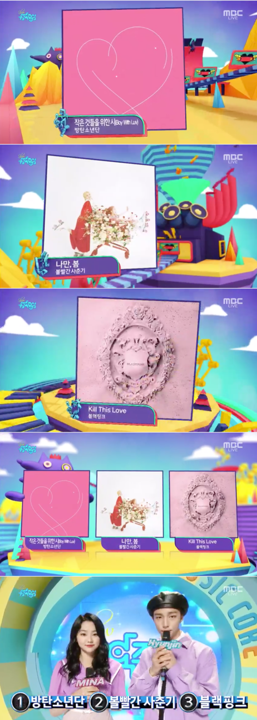 BTS was also nominated for the top spot in Show! Music Core as it was sweeping the top of the music broadcast at the same time as its comeback.The first candidate in the second week of April was released at MBC Show! Music Core, which was broadcast live on the 20th.The main characters are BTS of Poetry for Small Things, Black Pink of Kill Dis Love, a red-eyed puberty of Only Me, Spring.In particular, BTS won first place on KBS 2TV Music Bank at the same time as the previous days comeback.Music Core is also on the top spot before the comeback stage.The sound source bully bully has been a tough teenager and the black pink, which has a global influence.Music Core 1st place trophy will be taken by fans text support is focused.Show! Music Core
