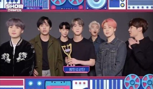 Group BTS has won the Show Champion first-place champion Song Trophy.MBC Music Show Champion, which was broadcast on the 24th, collected songs suitable for April and released the highlight stage with the theme How about this song in April?On the day, BTS won the first champion Song Trophy and gave thanks.In a short video message, Leader RM said, The trophy has become as cool as the elevated status of Show Champion. I will put it in the decorations well.The members also said, Thank you, Ami, I love you.On the other hand, Super Junior D & Es Duck, Taemins WANT, Solo Queen Cheonghas Twelve oclock, Ha Sung-woons BIRD and Mamas Hes She, ITZYs Dallala and Aizwons Violeta were released.online issue team of star pop culture department