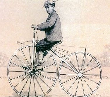 앞바퀴에 페달을 장착한 미쇼자전거. [블로그 캡처]