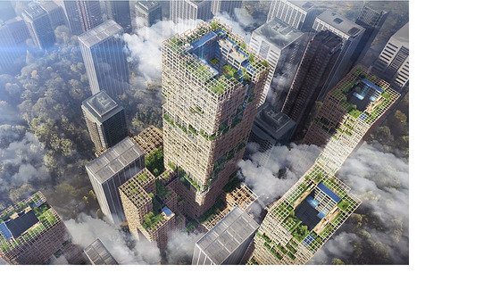 일본 스미토모린교는 지난해 2월 "2041년까지 도쿄 도심에 70층짜리 목조 빌딩을 건설하겠다"고 발표했다. [중앙포토]