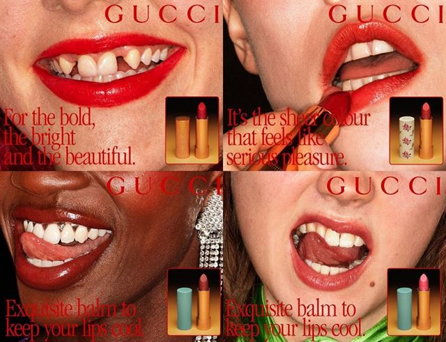 명품 코스메틱 브랜드 '구찌 뷰티'가 이달 초 공개한 립스틱 광고에 여성 소비자들이 호평을 보내고 있다. 구찌 인스타그램 캡처