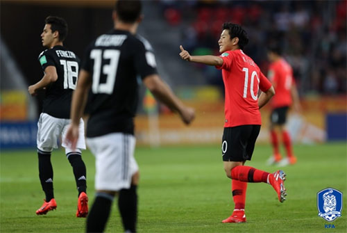 한국은 U-20 월드컵에서 아르헨티나와 세 번 겨뤄 모두 이겼다. FIFA 주관 대회에서 특정 국가 상대 최다 연속 승리 기록이다. 사진=대한축구협회 제공