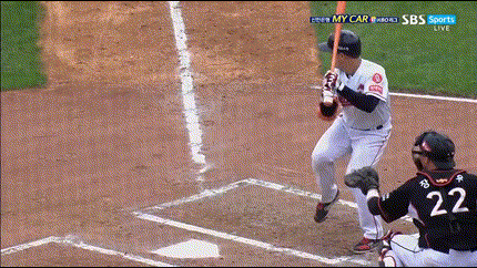 사진2 손아섭 체중이동