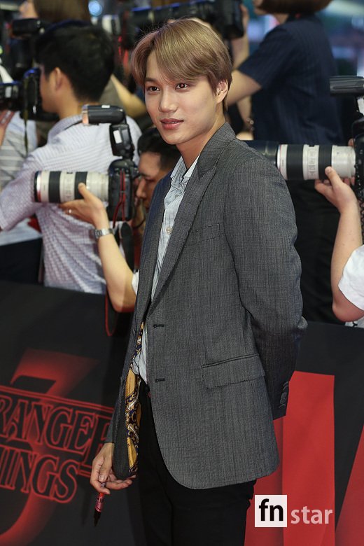 Group EXO Kai attended the Netflix American drama Wild Story 3 red carpet event held in Yeongdeungpo, Seoul on the afternoon of the 20th.The Strange Story 3 is a more bizarre story that takes place in Hawkins Village, which is again in summer in 1985.