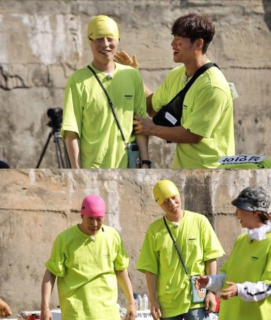Running Man to wear a swim Hanaro Myungsoo summoned back Yoo Jae Suk X Haha <p>Yoo Jae Suk and Haha go wear a swim Hanaro Myungsoo Similiar to turns.</p><p>Recently recording two people in a swim cap, I ended up writing it, similar to ‘Myungsoo Similiar’to change your character attracted attention. Wear a swim cap Hanaro perfectly Myungsoo changed into two people in the appearance of the members as well as Yoo Jae Suk, Haha the city was amazed, and Lee Kwang-Soo said, “Myungsoo a few people because,”said laughter, I found myself in.</p><p>Yoo Jae Suk, Haha, is look and laugh part was not only long, but in Myungsoo distinctive vocal selection by unexpected memories endured.</p><p>Meanwhile Myungsoo Similiar as Yoo Jae Suk, Haha all coming 23, 5 p.m., to be broadcast in SBS for <Running Man>at.</p>