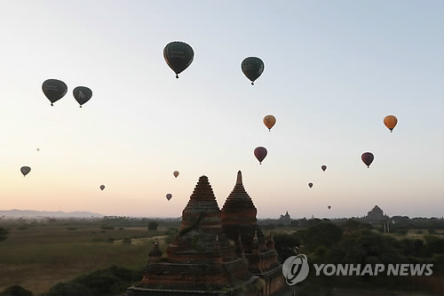 미얀마 바간 열기구 [EPA=연합뉴스 자료사진]