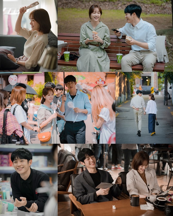 Han Ji-min and Jung Hae-ins laughing behind-the-scenes steel were unveiled.JS Pictures, the producer of the MBC drama Spring Night (playplayed by Kim Eun/directed Ahn Pan-seok), showed pictures of Lee Jung-in (Han Ji-min) and Yoo Ji-Ho (Jeong Hae-in) on the 7th.First, Han Ji-min and Jung Hae-in, who avoid the heat, attract attention.The two actors, who cool off the heat from the sunlight during the shooting, led the atmosphere of the filming scene with a smile full of heat.In addition, Han Ji-min prepared the filming and jokingly raised the fan over his head.The production company said, The pleasant atmosphere of the two actors is making the filming scene more enjoyable. Han Ji-min and Jung Hae-in can not stop laughing throughout the preparation of the filming, but when the camera is turned on, they look at each other with their sad eyes and are completely immersed in the characters. On the other hand, Lee Jung-in and Yoo Ji-Ho, who pledged to join together in the opposition of their parents, faced a new crisis.Yoo Ji-Ho exploded the anxiety in his heart that he had buried in the news of his son Yoo Eun-woo (Hian Boone), and the viewers attention is focused on what kind of ending the love of the two will be.Spring Night will end on the 11th.Photo: JS Pictures Offered