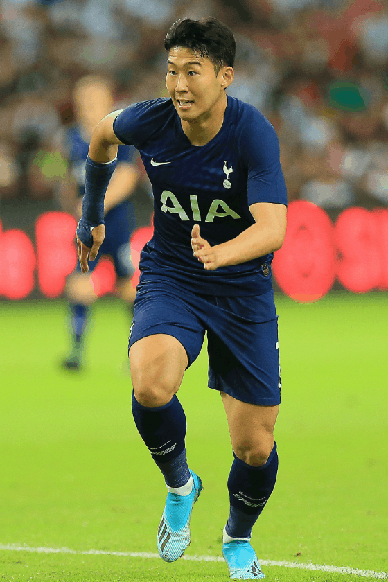 21일 싱가포르에서 열린 토트넘(잉글랜드)과 유벤투스(이탈리아)의 인터내셔널 챔피언스컵(ICC) 1차전에서 손흥민이 드리블하고 있다.[Penta Press=연합뉴스]
