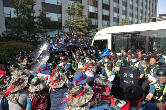 지난 5월 서울에서 열린 집회 모습. [연합뉴스]