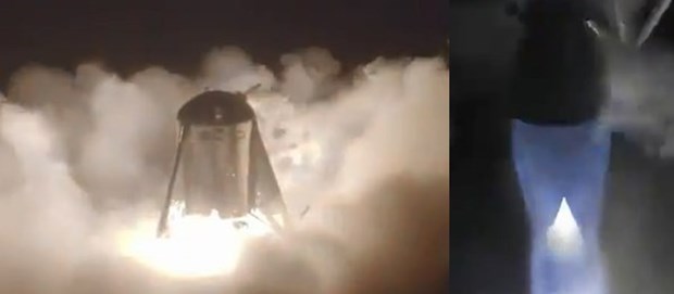 호핑테스트 중인 스타호퍼와 엔진부근의 모습