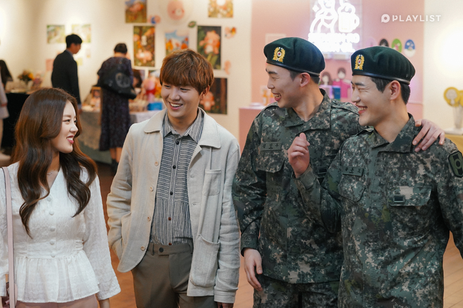 With the end of Yeonply 4, shooting behind-the-scenes cuts and episodes are attracting attention.On Wednesday, the playlist released a massive behind-the-scenes cut of the web drama Love Playlist Season 4 (hereinafter referred to as Yeonfly4).In addition, it is raising interest by releasing the behind-the-scenes episodes related to this.# 1. The first behind-the-scenes cut was a group photo taken at the time of the teaser shoot.The teaser shoot originally included Seung Hyuk senior (Kim Woo-seok), who liked support (Jin Shin-hye) in Season 3, but unfortunately, it did not overlap with the OCN drama Voice 3.# 2. Han Jae-in (Lee Yoo-jin)s The Graduate exhibition was filmed over two days.In particular, the Seoul Illustration Fair illustration artists who participated in Han Jae-ins The Graduate exhibition concept appeared in cameos and struggled together and filmed.The actors who were working on the filming also showed interest in the works of illustrators and said that some of them were deutem (?).#3. The scene where Seo Ji-min (Kim Sae-ron), Park Ha-neul (Bae Hyun-sung) and Jeong Fu-rum (Park Si-an) became Friends for the first time.It is the first time that I become a Friend, and the three chemistry is already complete, so the Jiji couple has become popular in the Jiha vsfuha composition.# 4. Park Hae-jin and Seo Ji-min who made the C.C declaration at the end party. Park Hae-jins luxury performance, which looks at Seo Ji-min, stands out.# 5. Behind-the-cut showing the awkwardness and excitement after the reunion of Han Jae-in and Kang Yoon (Park Jung-woo).#6. Kim Min-woo (Choi Hee-seung) and Kwak Jun-mo (Im Hwi-jin) showed enthusiasm for actually cutting their heads for setting up soldiers. In particular, Kim Min-woo said that he had made three haircuts during filming.# 7. Children C.C can double date even in public.In this scene, it was Kim Hyeong-seoks ad-lib that Lee Hyun-seung (Kim Hyeong-seok) played an arm-motion that was trying to take the menu to Bearded Man.# 8. In the last scene of the 14th episode, Kim Do-young (Min Hyo-won) received a call from Kwak Jun-mo and answered the rice menu that he ate today as fried meat was also the adverb of Min Hyo-won.On the other hand, Yeonply 4, which recently ended, has attracted the attention of the last time with its popularity, exceeding 1 million views in three hours.