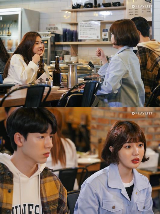 With the end of Yeonply 4, shooting behind-the-scenes cuts and episodes are attracting attention.On Wednesday, the playlist released a massive behind-the-scenes cut of the web drama Love Playlist Season 4 (hereinafter referred to as Yeonfly4).In addition, it is raising interest by releasing the behind-the-scenes episodes related to this.# 1. The first behind-the-scenes cut was a group photo taken at the time of the teaser shoot.The teaser shoot originally included Seung Hyuk senior (Kim Woo-seok), who liked support (Jin Shin-hye) in Season 3, but unfortunately, it did not overlap with the OCN drama Voice 3.# 2. Han Jae-in (Lee Yoo-jin)s The Graduate exhibition was filmed over two days.In particular, the Seoul Illustration Fair illustration artists who participated in Han Jae-ins The Graduate exhibition concept appeared in cameos and struggled together and filmed.The actors who were working on the filming also showed interest in the works of illustrators and said that some of them were deutem (?).#3. The scene where Seo Ji-min (Kim Sae-ron), Park Ha-neul (Bae Hyun-sung) and Jeong Fu-rum (Park Si-an) became Friends for the first time.It is the first time that I become a Friend, and the three chemistry is already complete, so the Jiji couple has become popular in the Jiha vsfuha composition.# 4. Park Hae-jin and Seo Ji-min who made the C.C declaration at the end party. Park Hae-jins luxury performance, which looks at Seo Ji-min, stands out.# 5. Behind-the-cut showing the awkwardness and excitement after the reunion of Han Jae-in and Kang Yoon (Park Jung-woo).#6. Kim Min-woo (Choi Hee-seung) and Kwak Jun-mo (Im Hwi-jin) showed enthusiasm for actually cutting their heads for setting up soldiers. In particular, Kim Min-woo said that he had made three haircuts during filming.# 7. Children C.C can double date even in public.In this scene, it was Kim Hyeong-seoks ad-lib that Lee Hyun-seung (Kim Hyeong-seok) played an arm-motion that was trying to take the menu to Bearded Man.# 8. In the last scene of the 14th episode, Kim Do-young (Min Hyo-won) received a call from Kwak Jun-mo and answered the rice menu that he ate today as fried meat was also the adverb of Min Hyo-won.On the other hand, Yeonply 4, which recently ended, has attracted the attention of the last time with its popularity, exceeding 1 million views in three hours.