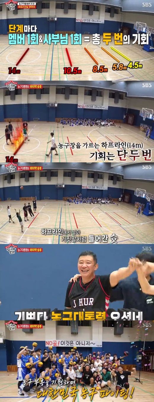 Basketball President Hur Jae showed off his presence with his character and basketball skills in All The Butlers.On the 18th, SBS All The Butlers, Hur Jae appeared as a master and showed members initiating basketball training methods.There is something about life guidelines that we should not do, said Hur Jae, who appeared as master on the day. Two-thirds of our lives are ruined by the storm, so we have suffered a lot of damage.But there are a lot of things that are under control, and there are so many mistakes that I made in the past, Lee Seung-gi said.If you are going to get a penalty, lets set a rule for the night, Hur Jae accepted it.However, Hur Jaes character continued during the conversation and the Basketball drills real fantasy, and Lee Seung-gi laughed at the time of hitting the night.Hur Jae also expressed his pride in the nickname of basketball president, saying, At that time, the president of basketball was right.But the president cant win, he said.Hur Jae also had time to initiate the Basketball drills real fantasy law to members.Hur Jae accepted the offer to the basketball legend to cover his eyes and make a shot; however, the ball bounced off the goalpost.Lee Seung-gi then hit the top Model, which blindfolded and shot so easily.This time he did the Top Model, turning back and throwing shots; unfortunately Hur Jae failed.But this time Yang Se-hyeong turned back and shot to throw, making Hur Jae shrug.Lee Seung-gi was once again successful in the next lie and shot, and Hur Jae had to face a situation again.Hur Jae and the members of the basketball martial arts festival gathered their eyes with a smile that overturned expectations.On the same day, Hur Jae initiated basketball technology and advised that the source of his confidence was endless practice, saying, I tried not to lose, so I got the name of the current basketball president.On this day, Hur Jae and the members came to the Top Model to revive basketball.Hur Jaes alma mater basketball team players, together with the citizens, Hur Jae did an amazing Top Model with the members.If he shot at the halfline and succeeded, he could give a hundred basketballs to the citizens. Eventually, Hur Jae proved the basketball presidents strength by making a picturesque shot at the halfline.