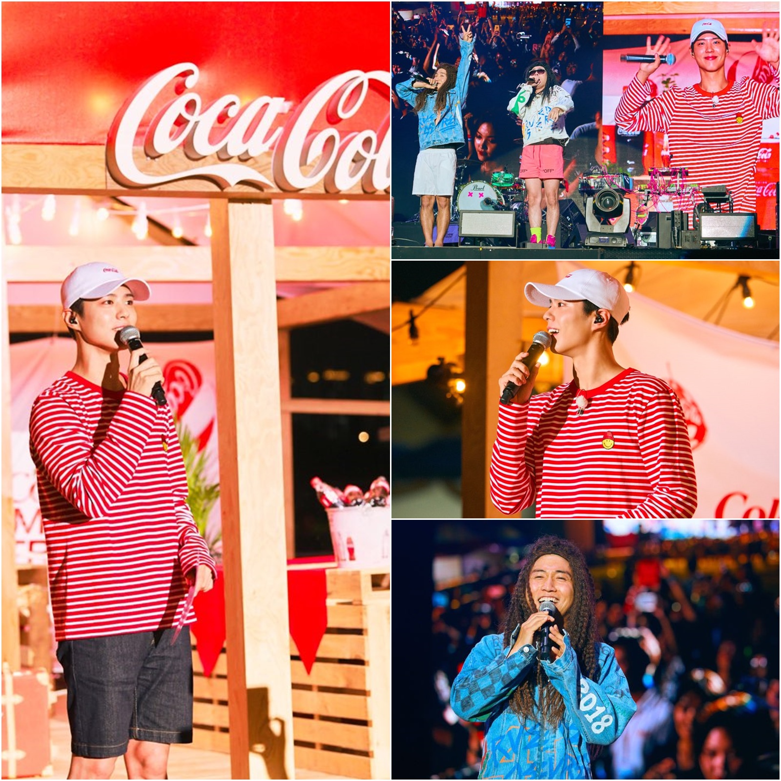Actor Park Bo-gum also released a video of UV Yoo Se-yoon, a rocker, and a special ROCK Collabo stage with Muji.Park Bo-gum appeared at the Incheon Pentaport Rock Festival held at Songdo Moonlight Festival Park from 9th to 11th. The rock festival is the first Park Bo-gum.I received a special proposal from UV. I have been on the festival stage several times, but Pentaport is the first time I want to decorate a different stage.It was Collabo with Park Bo-gum.Park Bo-gum, who responded with Like! without hesitation to the impromptu proposal, but he entered the practice in the UV car not long before he stood on stage.The song they chose was the beauty, a legendary song by Shin Jung-hyun and the leaflets. They listened to the music together and co-worked with instant concentration.Park Bo-gum and UV, which finally appeared in front of the audience gathered in front of the stage, finally warmed up the heat of the rock festival.Park Bo-gum, who responded to the UV stirring on the stage and exchanged songs, showed a perfect match co-work that can not be believed to be the first collabo.As part of the Coca-Cola summer campaign Coca-Cola is conducting in 2019 to provide a special time to enjoy the excitement and daily life that you meet in an unfamiliar space you have never experienced before, the Park Bo-gum, which has been a part of the summer flower rock festival.Following the special ROCK Collabo stage, the video with various episodes will also be released in turn.iMBC Cha Hye-mi  Photos