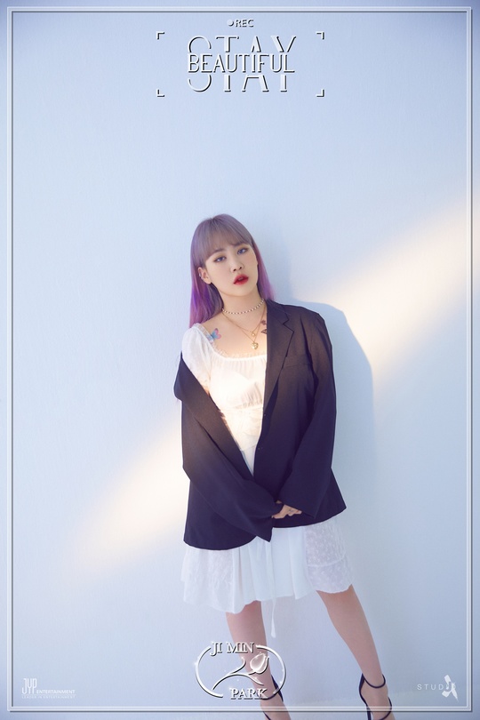 Park Ji-min is attracting attention as a mature Teaser Image of the new digital single Stay Beautiful.JYP Entertainment (hereinafter referred to as JYP) released a two-piece Teaser Image of Park Ji-min, which contains the visual concept of Stay Beautiful, through the official SNS channel at 0:00 on August 21.On the 19th, the new digital single album Stay Beautiful, which will be released on the 26th, will show the comeback announcement Image, and the first Teaser Image with the new song concept on the 20th.The open Teaser captures the Sight with the effect that the light passes through Park Ji-min, and the mysterious mood is added to Park Ji-mins subtle atmosphere, which stimulates curiosity about the atmosphere of the song.Stay Beautiful, written and composed by Park Ji-min, is a new song released in September 2018 after the release of his second digital mini album jiminxjamie.Park Ji-mins appealing vocals and R & B genre harmonized with the message, Do not care about the eyes of others and love your own self.In particular, Stay Beautiful is a song that finishes the seven years with JYP by Park Ji-min, who is about to expire his contract at the end of this month.kim myeong-mi