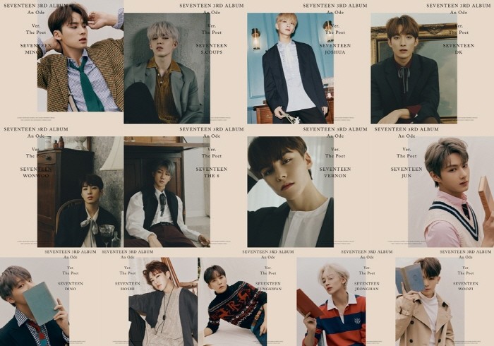 One of the charm points of An Ode, the new 3rd album of Seventeen, is being released as an official photo.On the 3rd, Pledis Entertainment released its first official photo of An Ode, the third regular event of the eventeen through the official SNS.The photo, named The Poet Ver., shows the figure of the Seventeen 13 members who are prominent in emotional charm as if they meet the English interpretation of Poet (poet).Mingyu in a unique suit, S.Coups and Joshua, who have melted into an old-fashioned charm, Wonwoo and Diet, Vernon and Juno and Dino, who have a clean and sophisticated feel, and Hoshi, who showed warm charm with natural styling, It is reminiscent of charm and attracts attention.Seventeens regular 3rd album An Ode is a regular album of about 1 year and 10 months since TEEN, AGE in November 2017. It is a work that captures the colorful music charm of Seventeen, which has evolved like four official photo released on the recently released scheduler, along with the mention of digital single HIT activity last month.Meanwhile, Seventeen will begin its second half of the year with its regular third album Ann Ode, which will be released at 6 p.m. on the 16th, after finishing the Seoul performance of the world tour ODE TO YOU with 39,000 viewers.