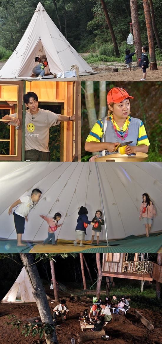 Little Forest Lee Seo-jin Lee Seung-gi-gi-gi Park Na-rae Jung So-min and Little Lee go on a pleasant Camping trip.The Camping scene is drawn in the SBS monthly entertainment program Little Forest: Summer of the Bakgol which is broadcasted at 10 pm on the 9th.Recently, members prepared a variety of Camping items such as large Indian Tents and barbecue parties for Camping with Little Lee (the nickname of children who appeared in Little Forest).The favorite item among them was the Indian Tent. Lee Seung-gi-gi Gi and Park Na Rae joined forces for Little.Especially, thanks to the monster play in the Indian Tent, which started with the initiative of Park Na-rae, all the little people screamed happily.But Lee was not happy: the Indian Tent, which he had made in hours, was more popular than the Treehouse he had made in a few weeks, and he was cute, saying, Im sad.Lee Seung-gi-gi-gi went up to the tree house and said, He will come to my house. However, Little Lee, who responded to his invitation, laughed because there was no one.